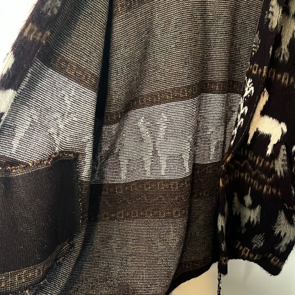 Wool Tejidos Atahualpa Super Soft Hooded Alpacas Teddy Style Coat Pockets Sz M/L - Picture 13 of 15